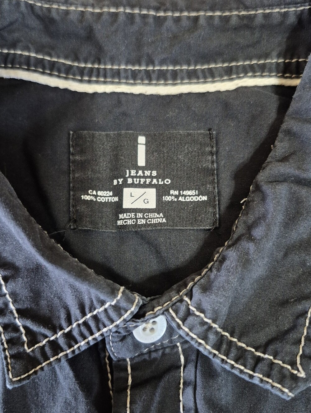 Mens Short Sleeved Button Shirt By i Jeans By Buffalo - Picture 3 of 6